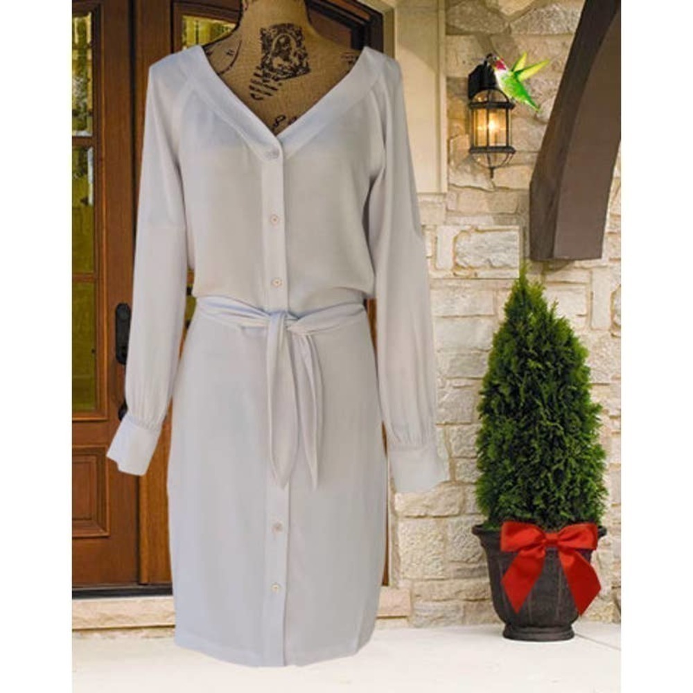 Brochu Walker's Soft Gray Shirt Dress Size Small